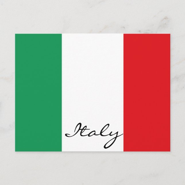 Postkarte der italienischen Flagge (Vorderseite)