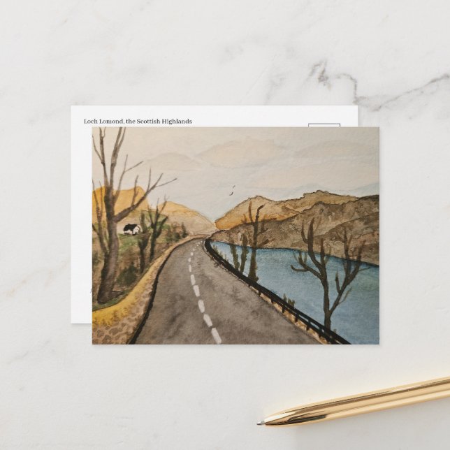 Postkarte der schottischen Highlands (Vorderseite/Rückseite Beispiel)