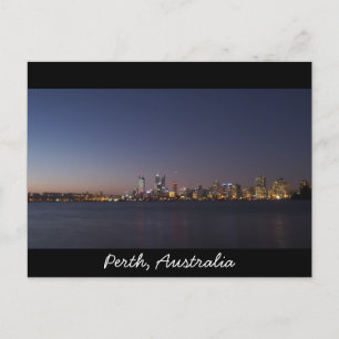 Postkarte der Skyline der Stadt Perth