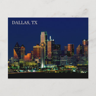 Postkarte der Skyline von Dallas, Texas