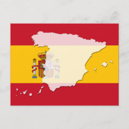 Postkarte der spanischen Flagge