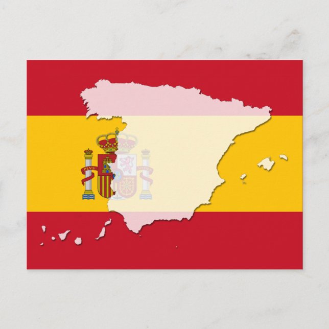Postkarte der spanischen Flagge (Vorderseite)