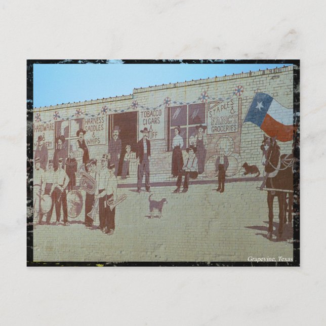 Postkarte der Stadt Grapevine (Vorderseite)