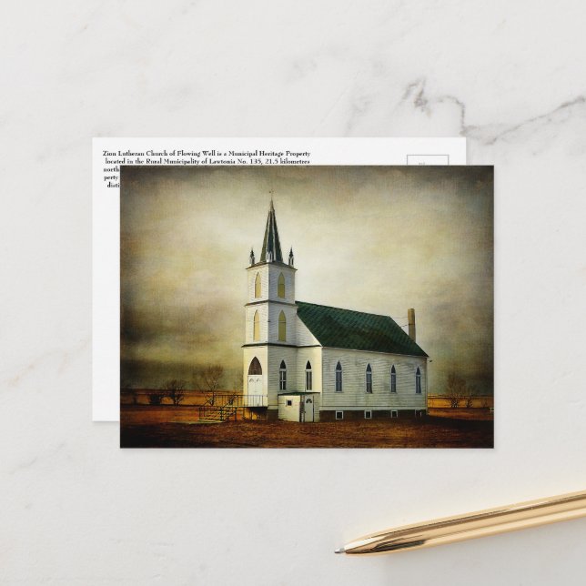 Postkarte der strukturierten Landeskirche (Vorderseite/Rückseite Beispiel)