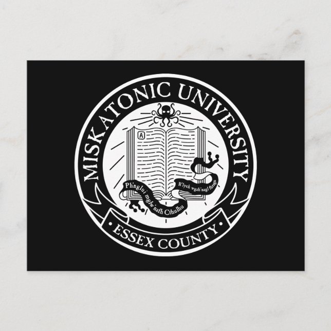 Postkarte der Universität Miskatonic (Vorderseite)