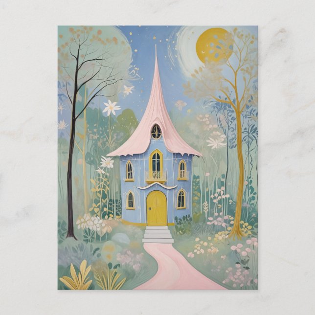 Postkarte der verzauberten Hütte (Vorderseite)