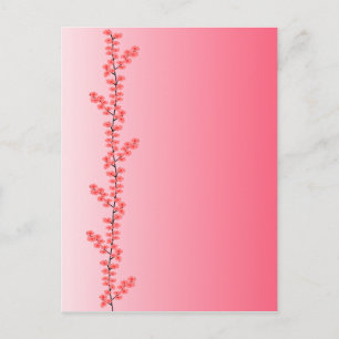 Postkarte der Verzweigung der Blume, anpassen