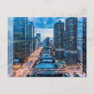 Postkarte des Chicago River