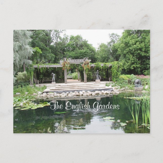 Postkarte des Englischen Gartens (Vorderseite)