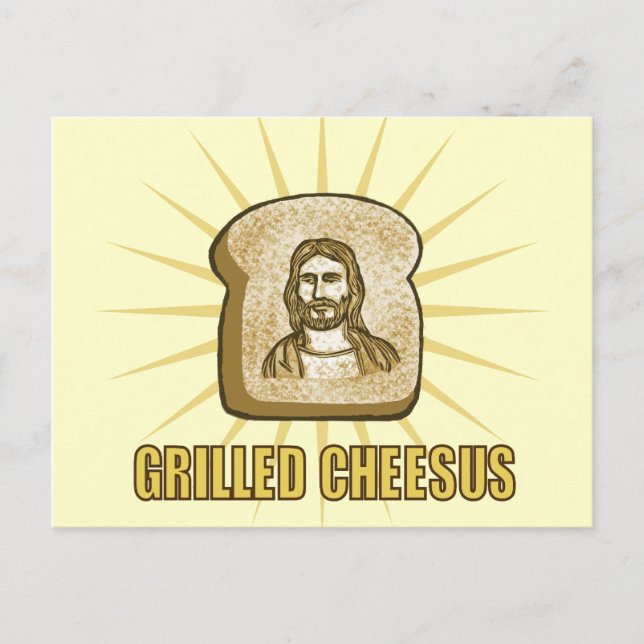 Postkarte des gegrillten Käse (Vorderseite)