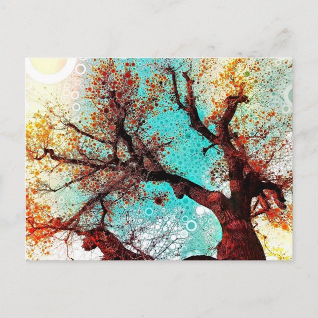 Postkarte des Herbstbaums (Vorderseite)