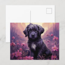 Postkarte des Hundes