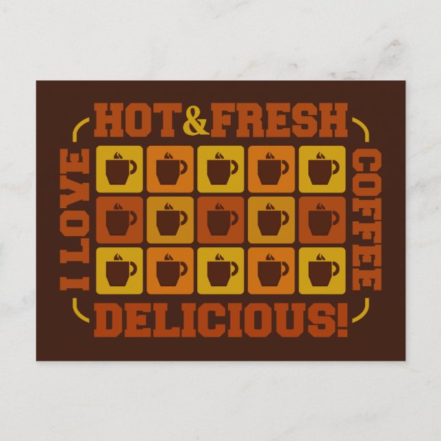 Postkarte des Kaffees, personalisierbar (Vorderseite)