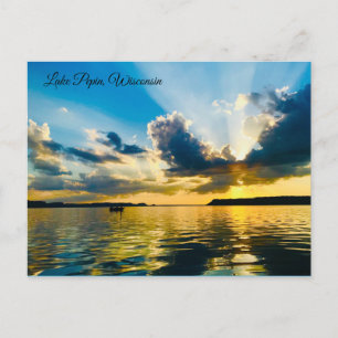 Postkarte des Pepin-Sees, Wisconsin