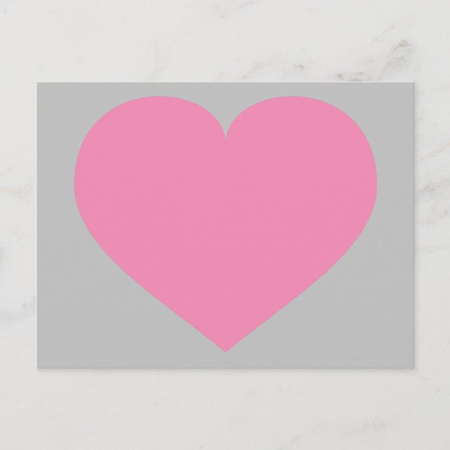 Postkarte des rosa Herzens (Vorderseite)