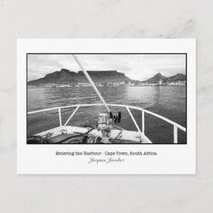 Postkarte des Schiffs, das in die Tafelbucht führt