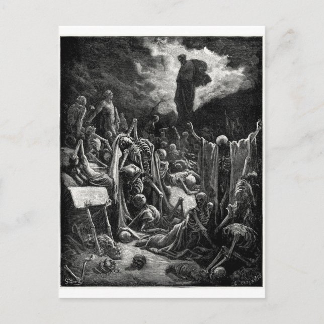 Postkarte des Tales der trockenen Knochen (Vorderseite)