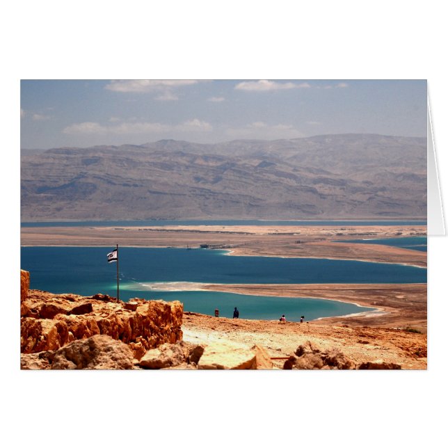 Postkarte des Toten Meeres von Masada aus gesehen (Vorderseite (Horizontal))