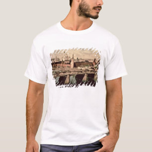 Postkarte, die den Kreml, Moskau darstellt T-Shirt