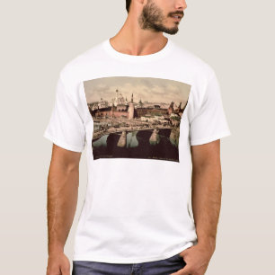 Postkarte, die den Kreml, Moskau darstellt T-Shirt