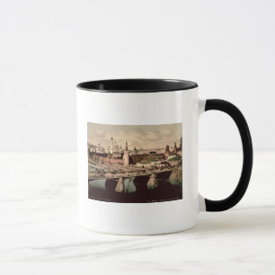 Postkarte, die den Kreml, Moskau darstellt Tasse