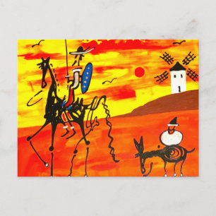 Postkarte Don Quijote 10,8 cm x 14,2 cm