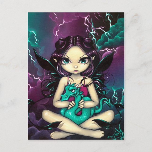 Postkarte "Drache des Totensturms" (Vorderseite)
