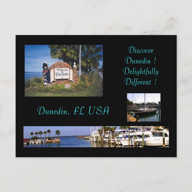Postkarte Dunedins Florida Torism (Vorderseite)