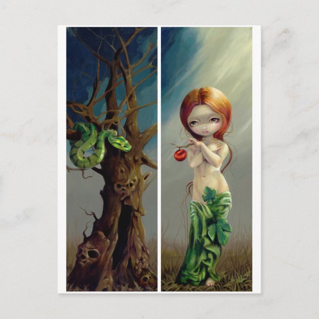 Postkarte "Eve and the Tree of Knowledge" (Vorderseite)