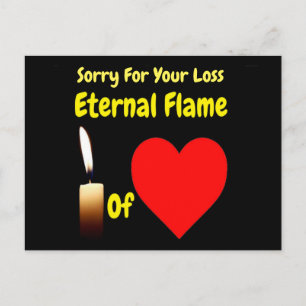 Postkarte Ewige Flamme der Liebe Entschuldigung fü