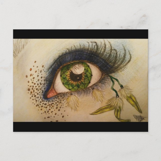 Postkarte Eye Dreamcatcher (Vorderseite)