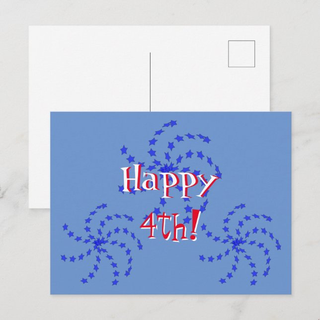 Postkarte - Feuerwerk Pinwheels (Vorne/Hinten)