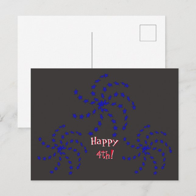 Postkarte - Feuerwerksgrüße (Vorne/Hinten)