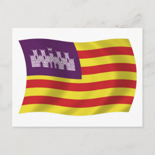 Postkarte Flagge der Balearischen Inseln