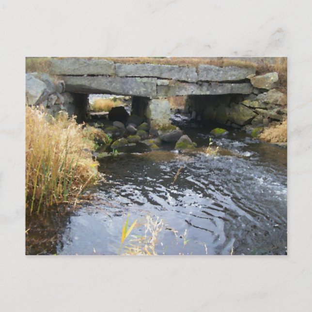 Postkarte Fluss und Stone Bridge (Vorderseite)