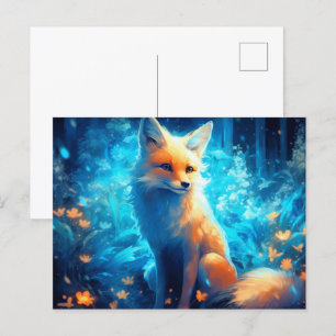 Postkarte Fox Blaulicht