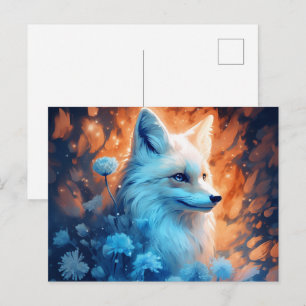 Postkarte Fox Blaulicht