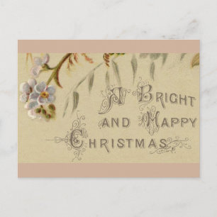 Postkarte - Frohe Weihnachten Vergissmeinnicht
