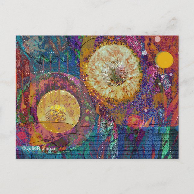 Postkarte für abstrakte digitale Erkundung 2 (Vorderseite)