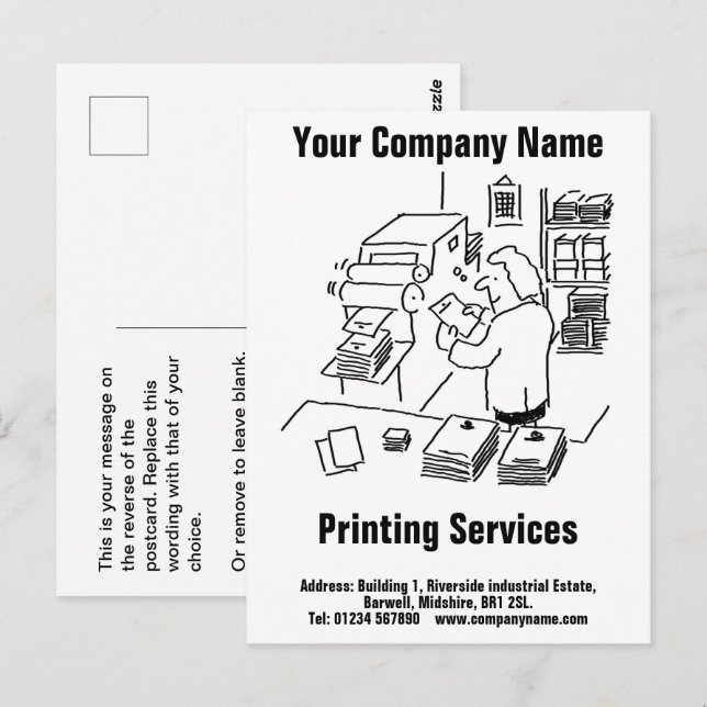Postkarte für allgemeine Druckdienste (Vorne/Hinten)