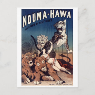 Postkarte für antike Zirkusshow