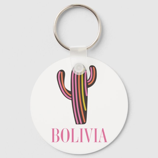 Postkarte für Bolivien-Kakteen Schlüsselanhänger (Vorderseite)