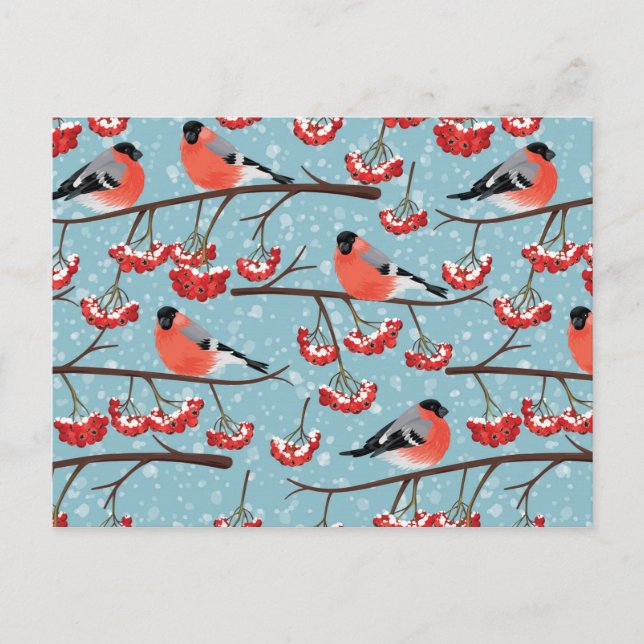 Postkarte für Bullfinch und Rowan (Vorderseite)