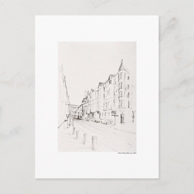 Postkarte für das Bleistift Hannover Landschaft (Vorderseite)