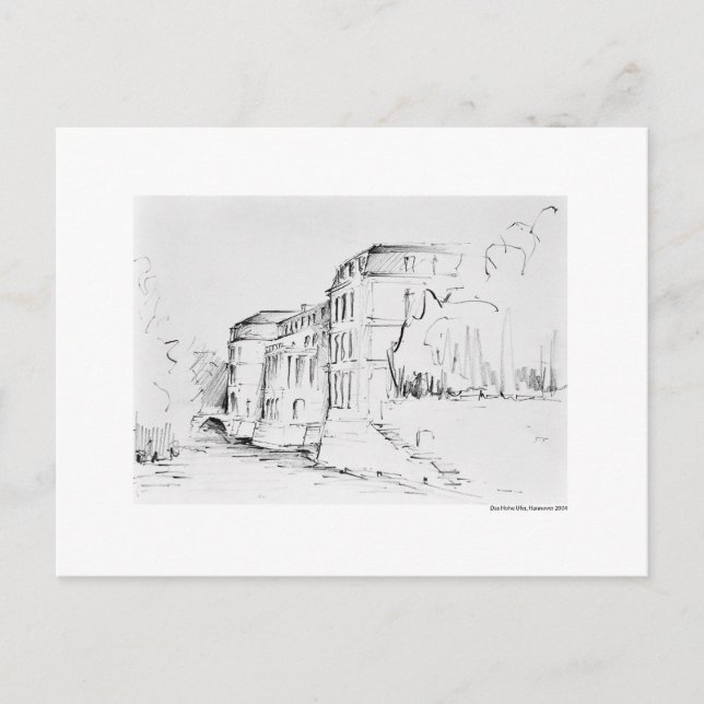 Postkarte für das Bleistift Hannover Landschaft (Vorderseite)