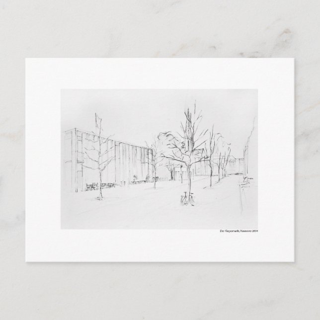 Postkarte für das Bleistift Hannover Landschaft (Vorderseite)