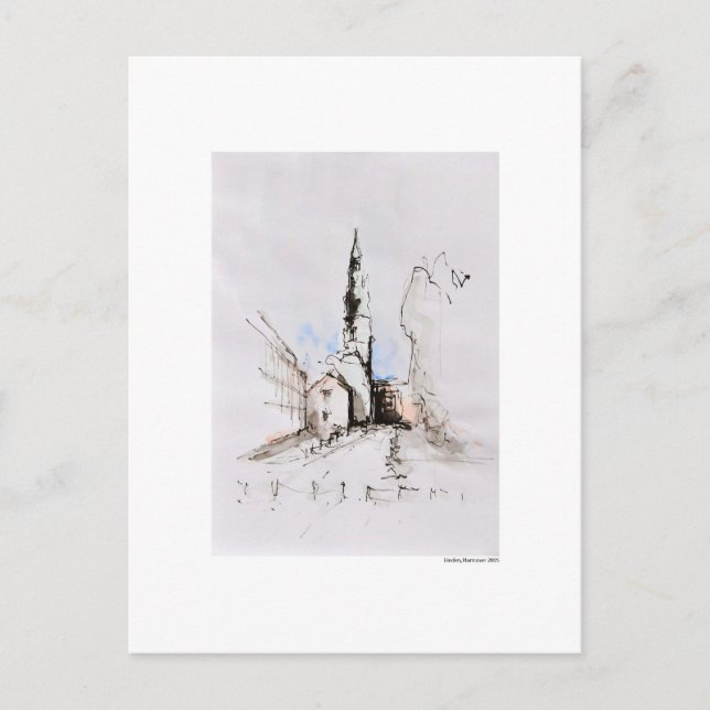 Postkarte für das Bleistift Hannover Landschaft (Vorderseite)