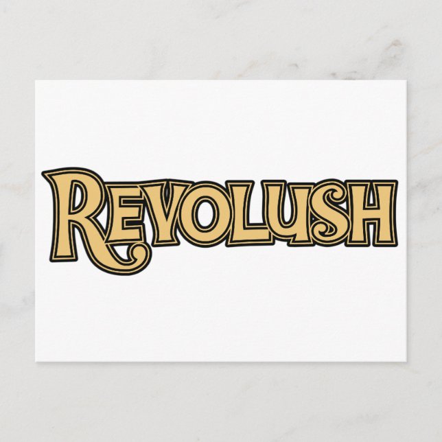 Postkarte für das klassische Revolush-Logo (Vorderseite)