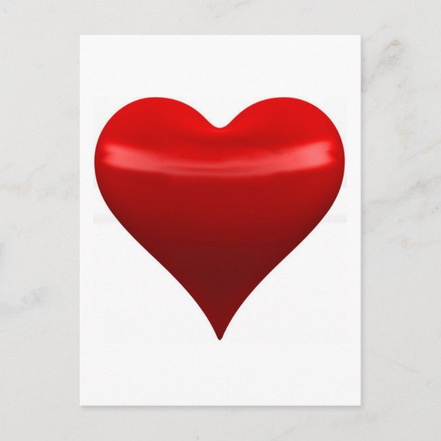 Postkarte für das rote Herz (Vorderseite)