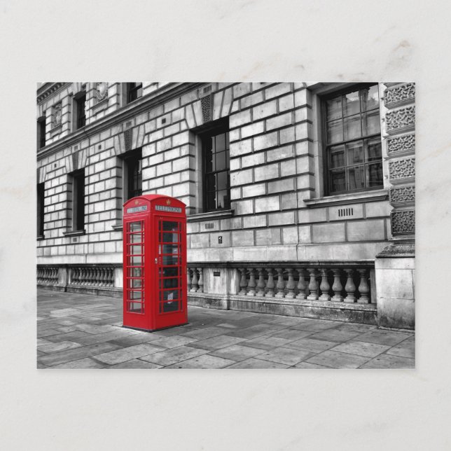 Postkarte für das Rote Telefon in London Westminst (Vorderseite)
